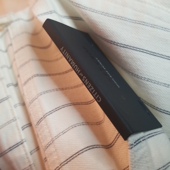 Citizens of Humanity Rocket Crop High Rise Skinny Jean's Ivory/Black Stripe NWT - Picture 10 of 14